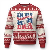 In My Baseball Mom Era Ugly Christmas Sweater Game Day Sports Mom