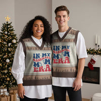 In My Baseball Mom Era V-Neck Knit Sweater Vest Game Day Sports Mom