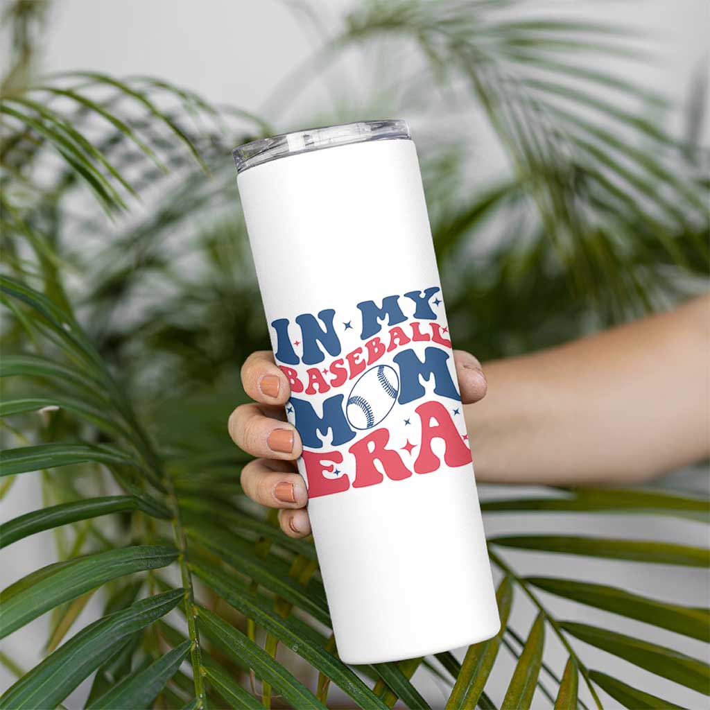 In My Baseball Mom Era Skinny Tumbler Game Day Sports Mom