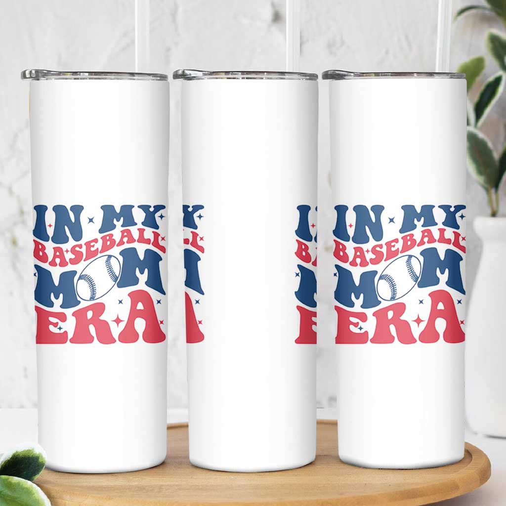 In My Baseball Mom Era Skinny Tumbler Game Day Sports Mom