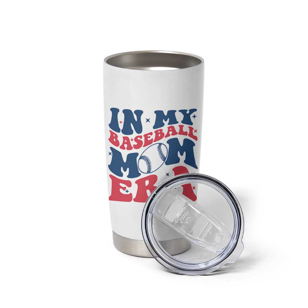 In My Baseball Mom Era Tumbler Cup Game Day Sports Mom