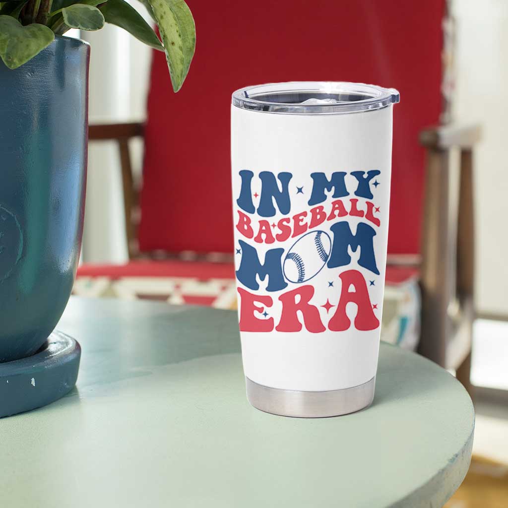 In My Baseball Mom Era Tumbler Cup Game Day Sports Mom