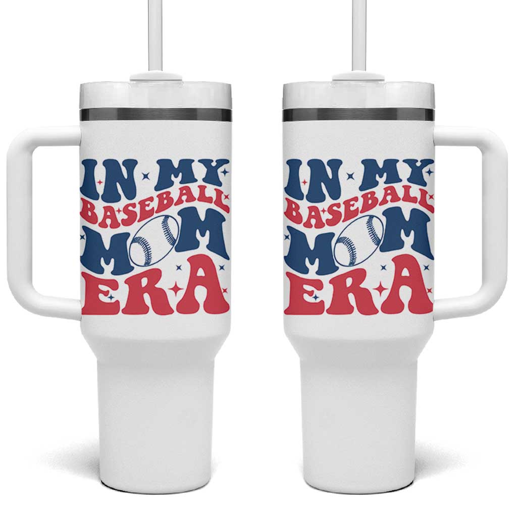 In My Baseball Mom Era Tumbler With Handle Game Day Sports Mom