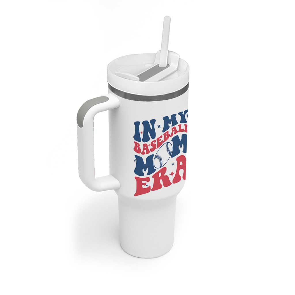 In My Baseball Mom Era Tumbler With Handle Game Day Sports Mom