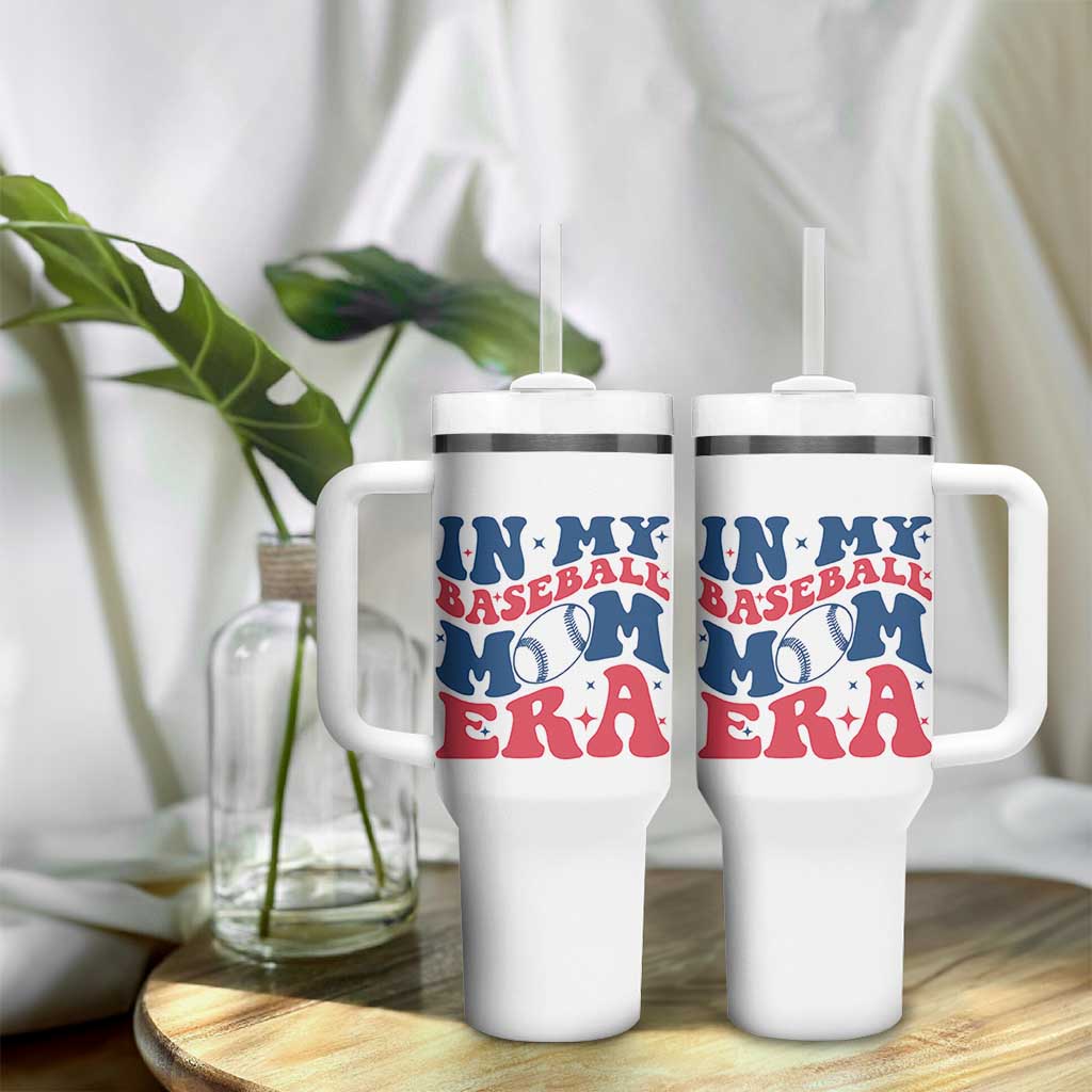 In My Baseball Mom Era Tumbler With Handle Game Day Sports Mom