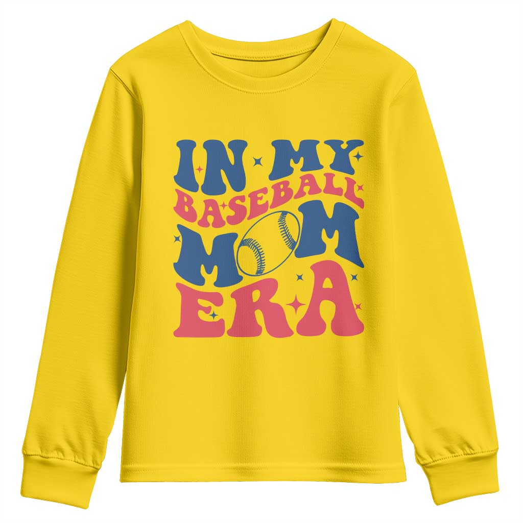 In My Baseball Mom Era Youth Sweatshirt Game Day Sports Mom