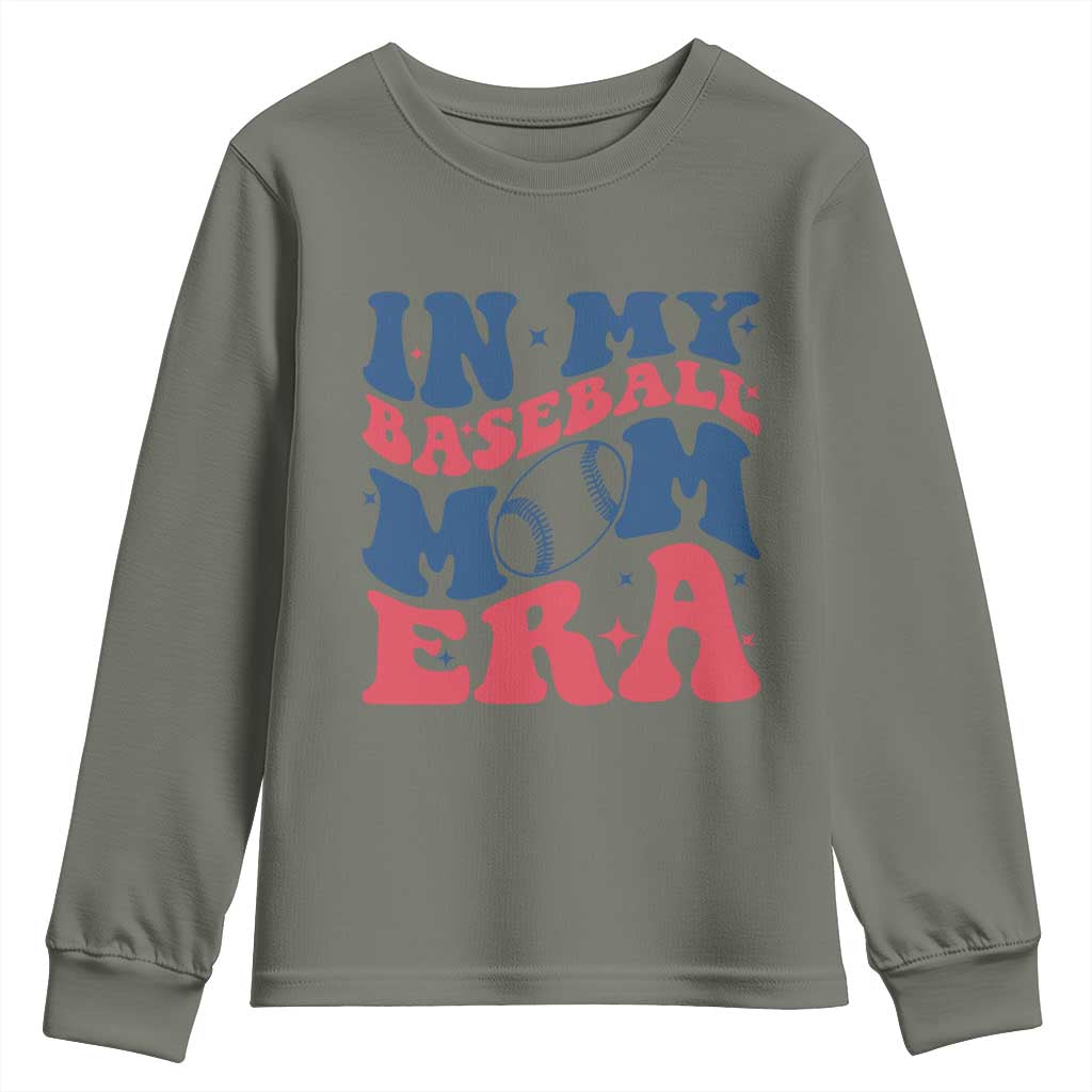 In My Baseball Mom Era Youth Sweatshirt Game Day Sports Mom