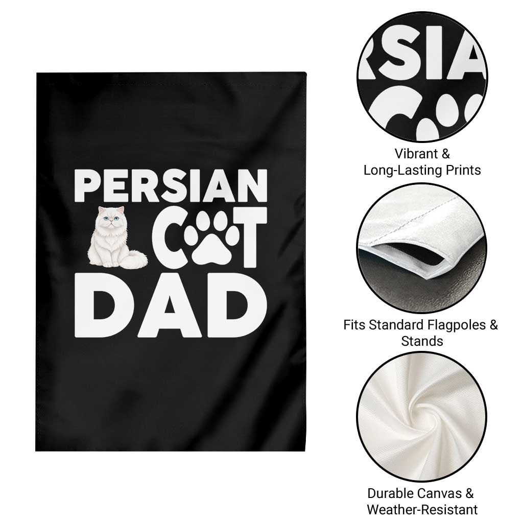 Proud Persian Cat Dad Garden Flag Funny Fluffy Cat Lover Gift