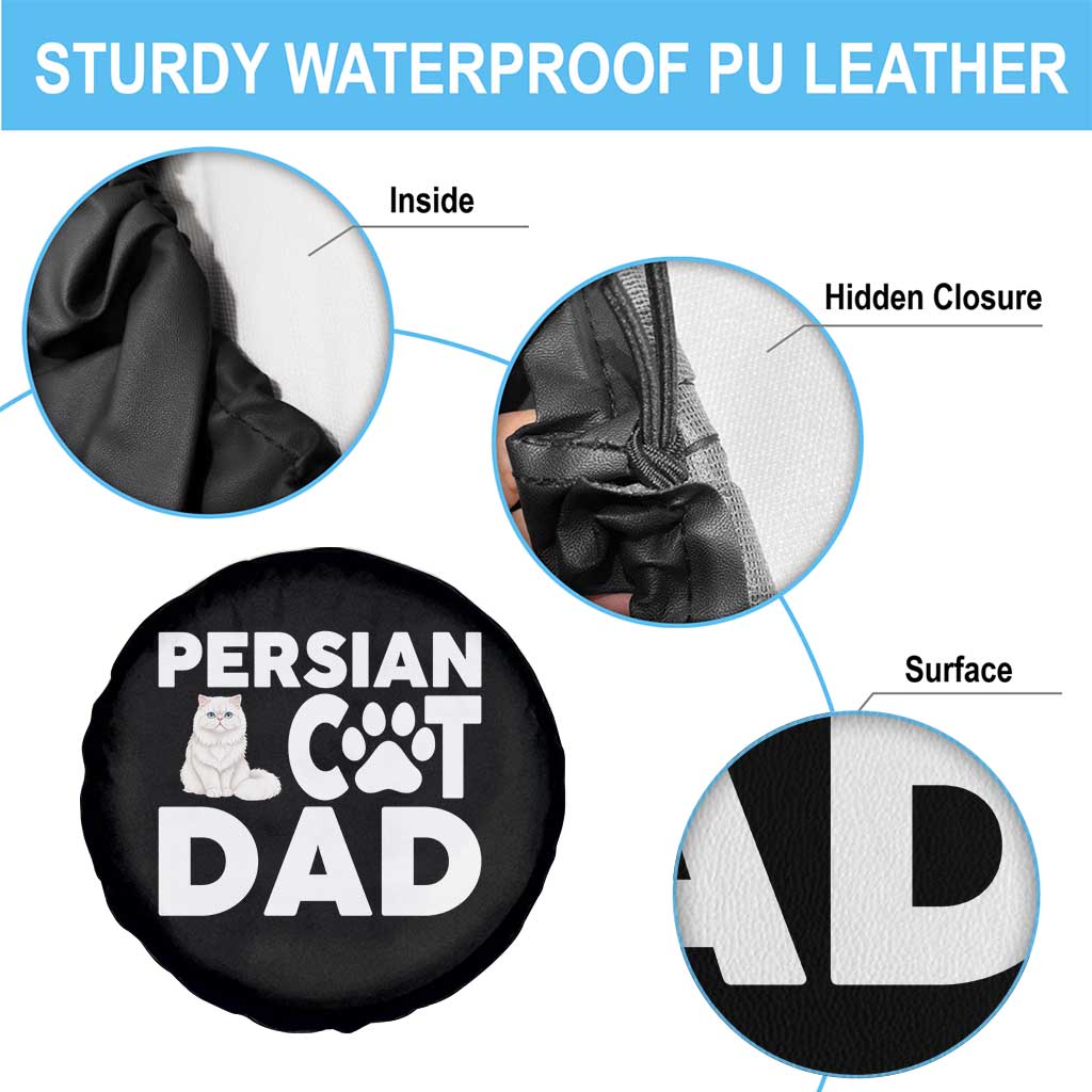 Proud Persian Cat Dad Spare Tire Cover Funny Fluffy Cat Lover Gift