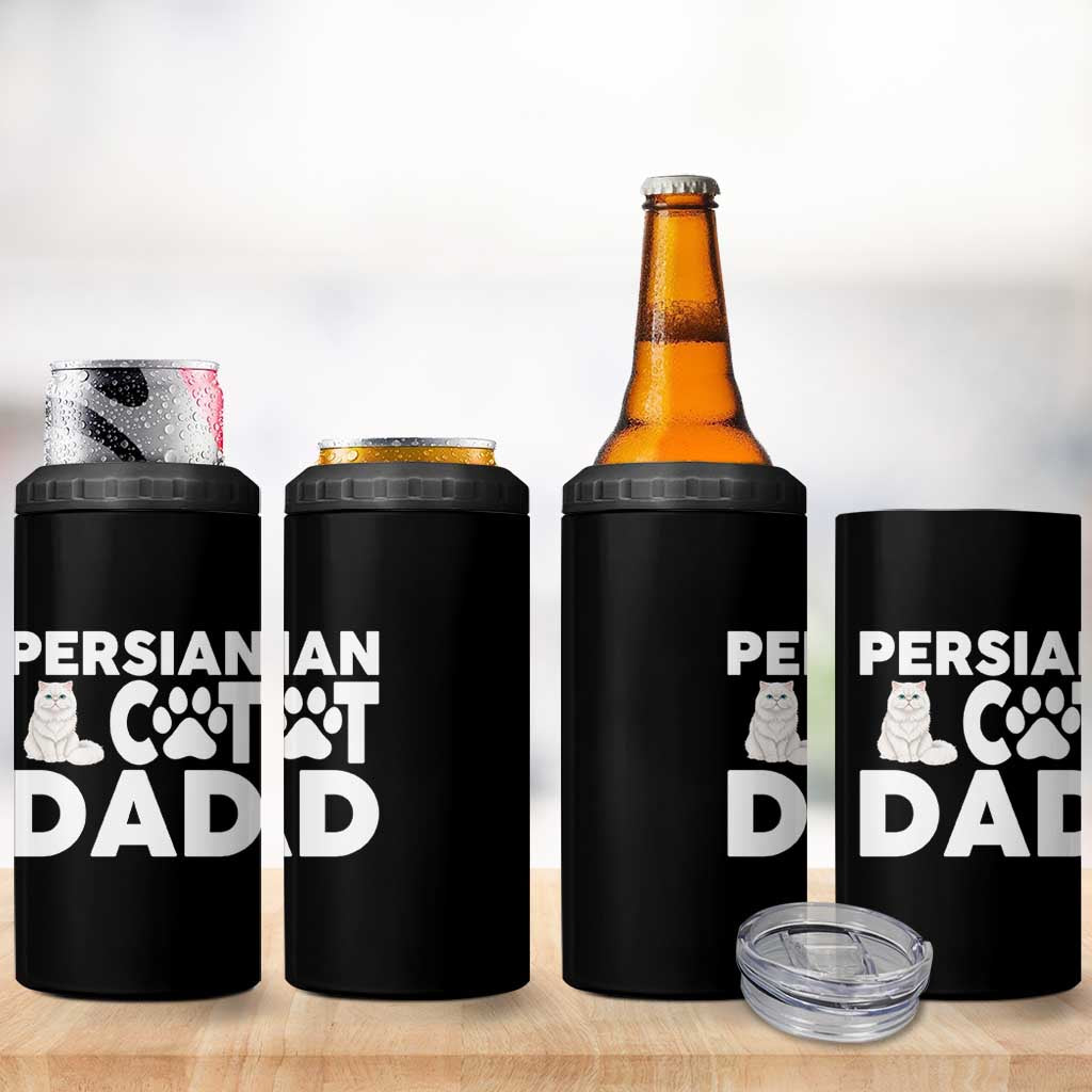 Proud Persian Cat Dad 4 in 1 Can Cooler Tumbler Funny Fluffy Cat Lover Gift