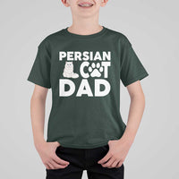 Proud Persian Cat Dad T Shirt For Kid Funny Fluffy Cat Lover Gift
