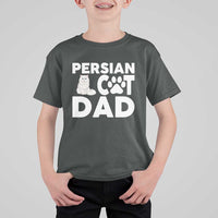 Proud Persian Cat Dad T Shirt For Kid Funny Fluffy Cat Lover Gift