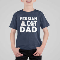 Proud Persian Cat Dad T Shirt For Kid Funny Fluffy Cat Lover Gift