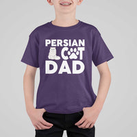 Proud Persian Cat Dad T Shirt For Kid Funny Fluffy Cat Lover Gift