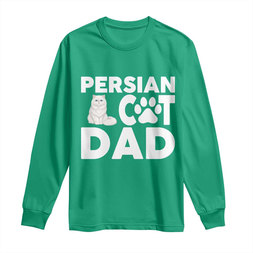 Proud Persian Cat Dad Long Sleeve Shirt Funny Fluffy Cat Lover Gift