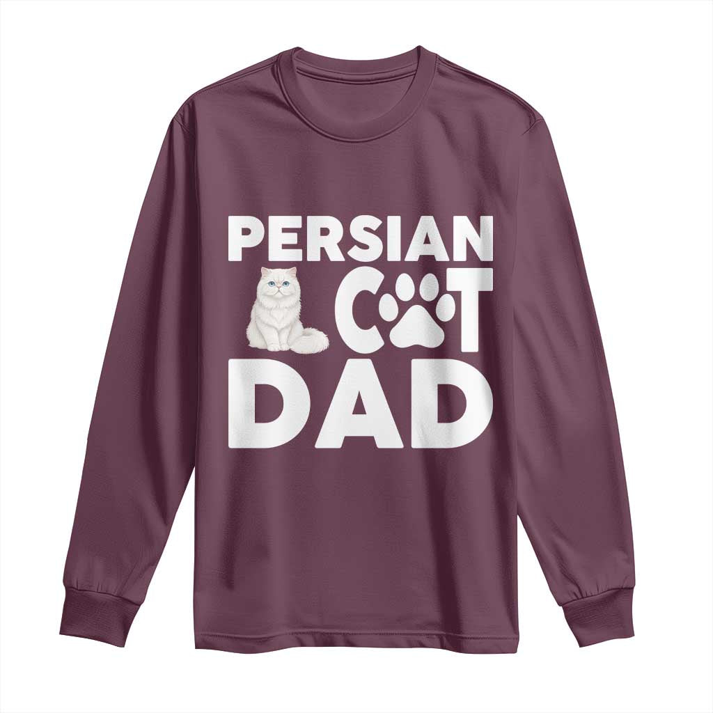 Proud Persian Cat Dad Long Sleeve Shirt Funny Fluffy Cat Lover Gift