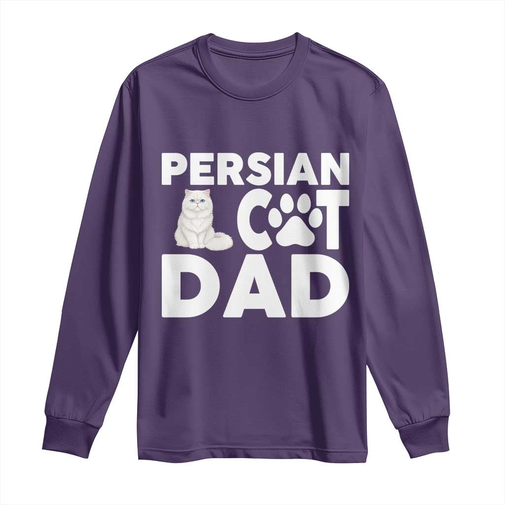 Proud Persian Cat Dad Long Sleeve Shirt Funny Fluffy Cat Lover Gift
