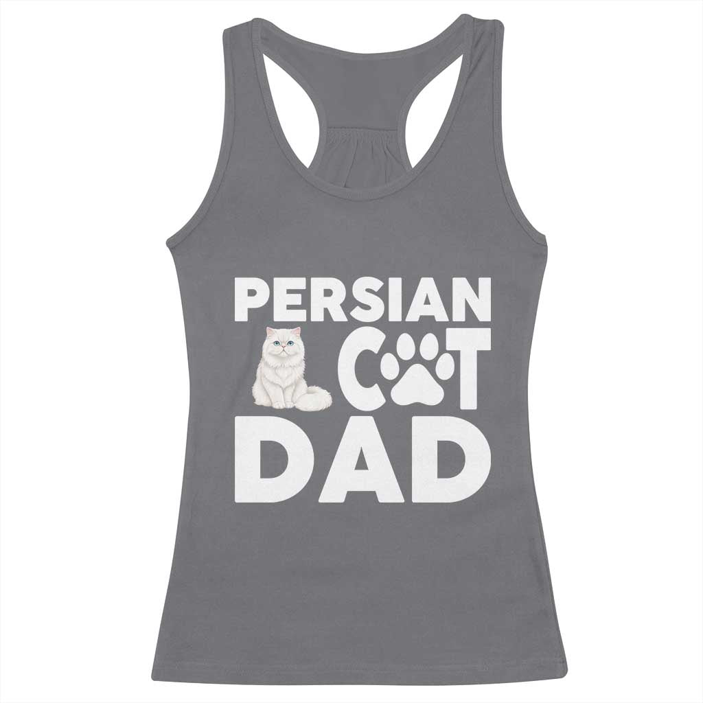 Proud Persian Cat Dad Racerback Tank Top Funny Fluffy Cat Lover Gift
