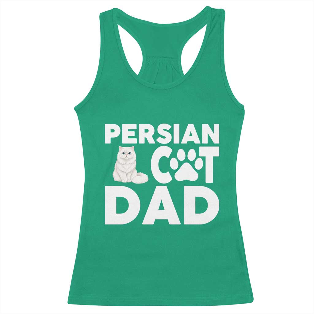 Proud Persian Cat Dad Racerback Tank Top Funny Fluffy Cat Lover Gift
