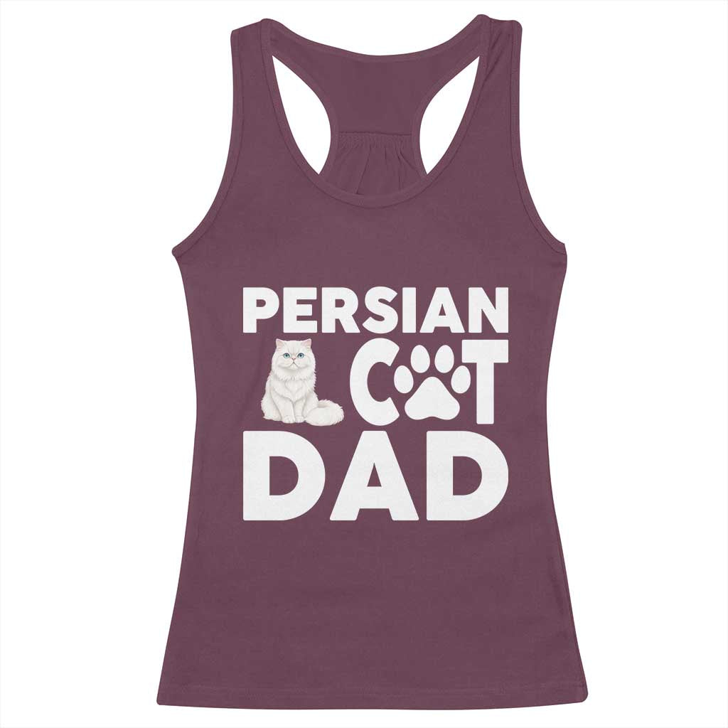 Proud Persian Cat Dad Racerback Tank Top Funny Fluffy Cat Lover Gift