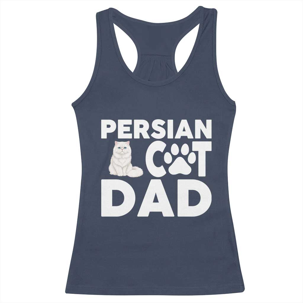 Proud Persian Cat Dad Racerback Tank Top Funny Fluffy Cat Lover Gift