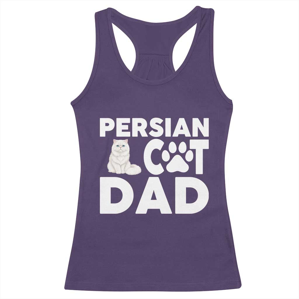Proud Persian Cat Dad Racerback Tank Top Funny Fluffy Cat Lover Gift