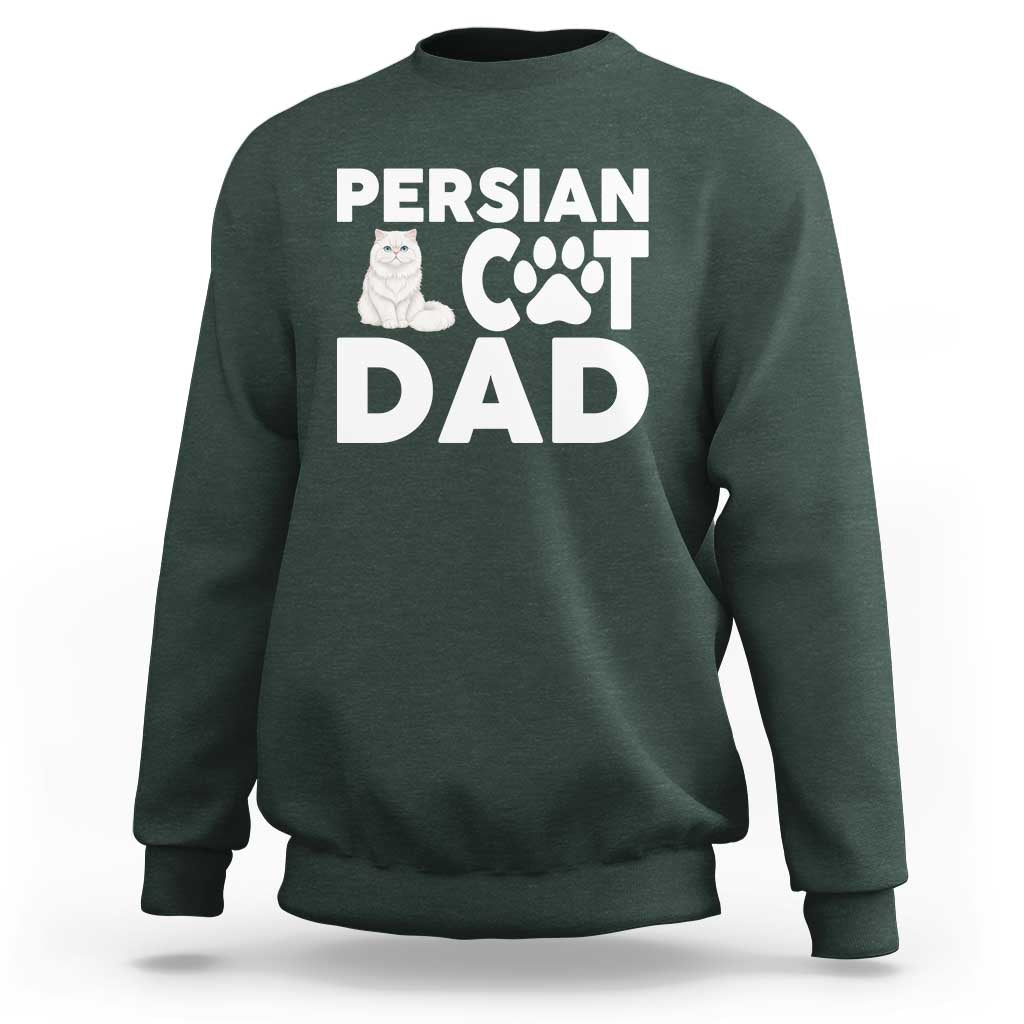 Proud Persian Cat Dad Sweatshirt Funny Fluffy Cat Lover Gift