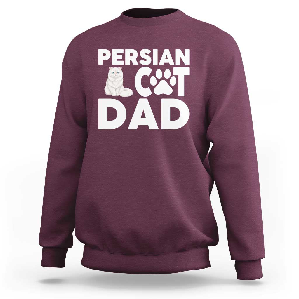 Proud Persian Cat Dad Sweatshirt Funny Fluffy Cat Lover Gift