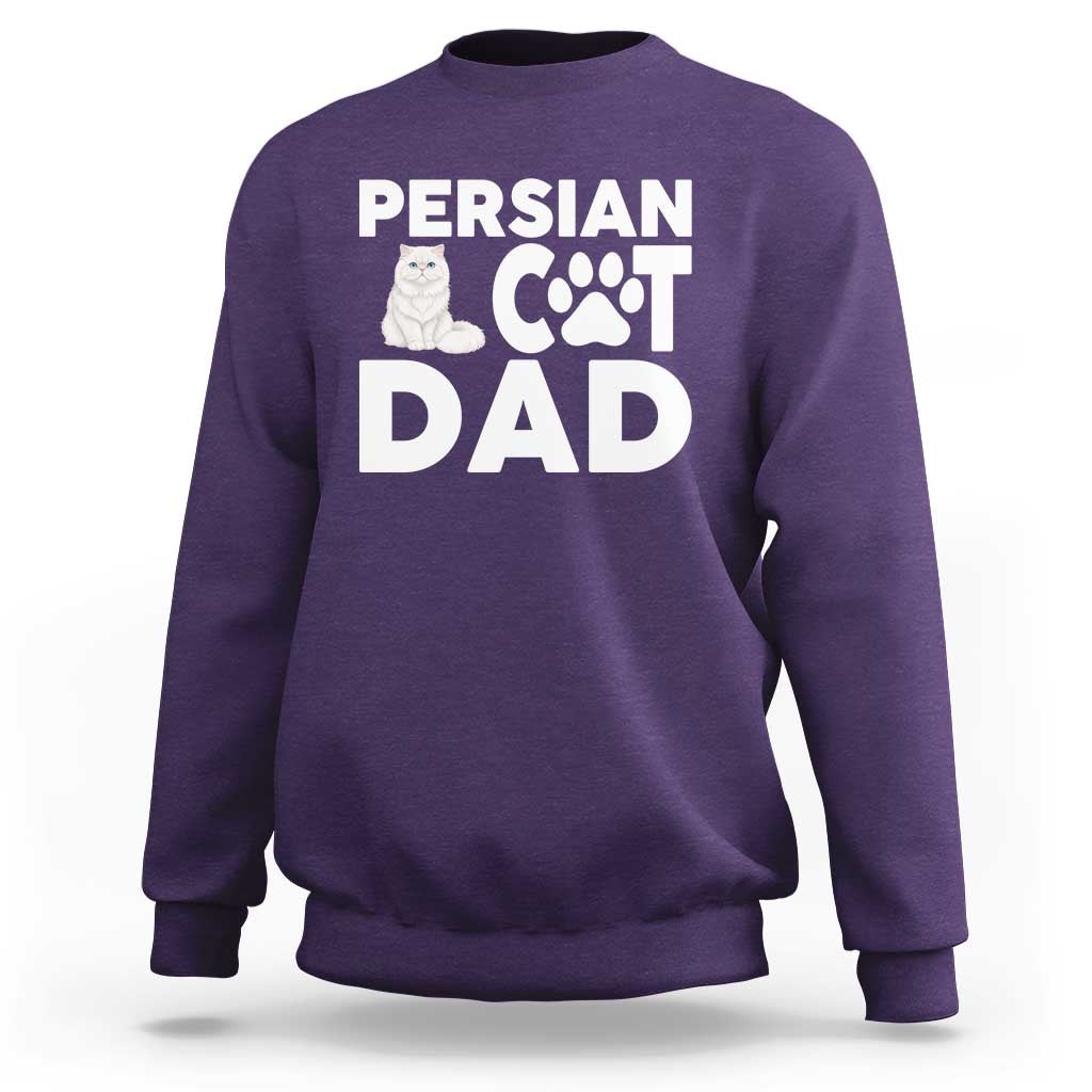 Proud Persian Cat Dad Sweatshirt Funny Fluffy Cat Lover Gift