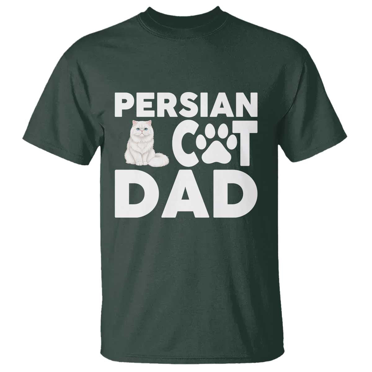 Proud Persian Cat Dad T Shirt Funny Fluffy Cat Lover Gift