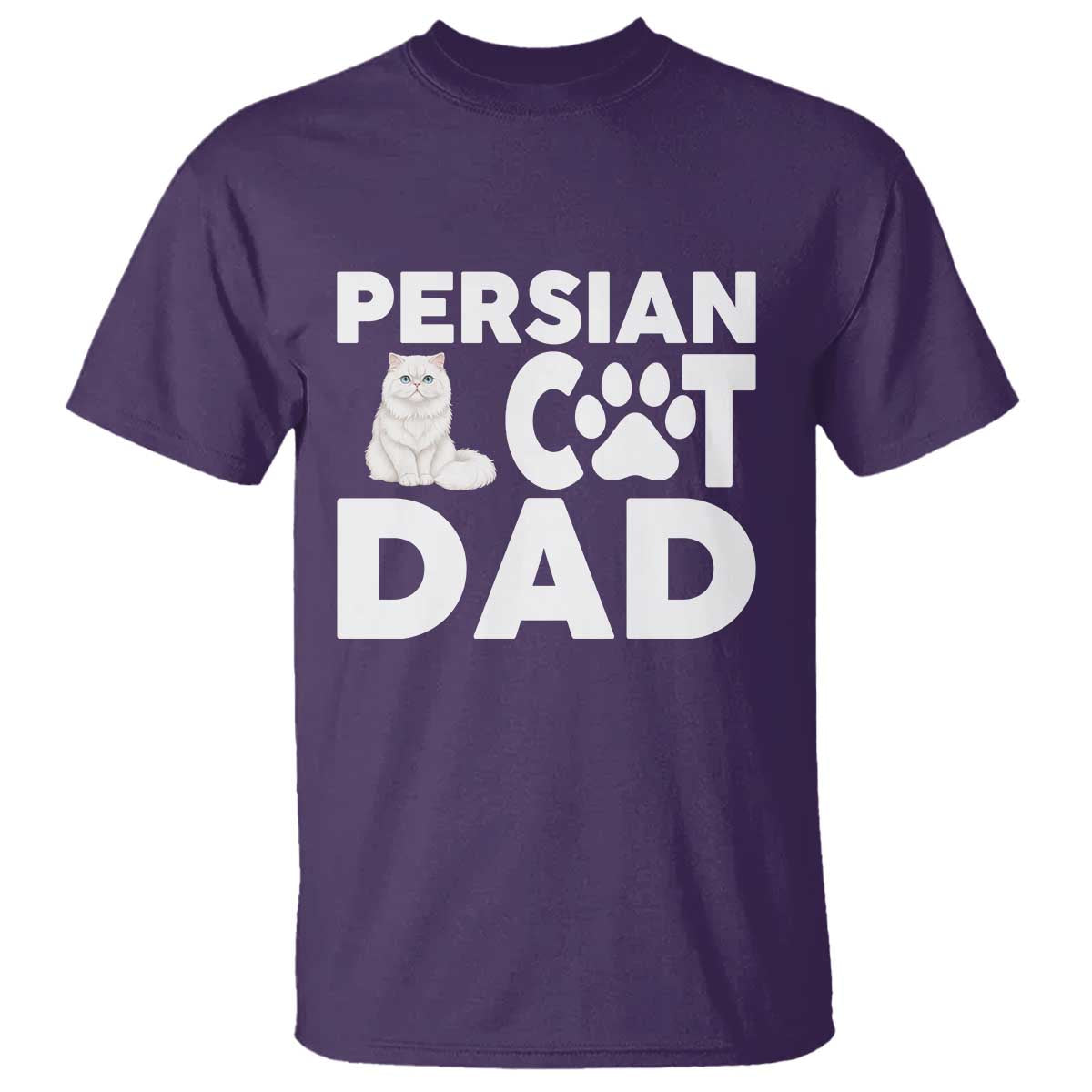 Proud Persian Cat Dad T Shirt Funny Fluffy Cat Lover Gift