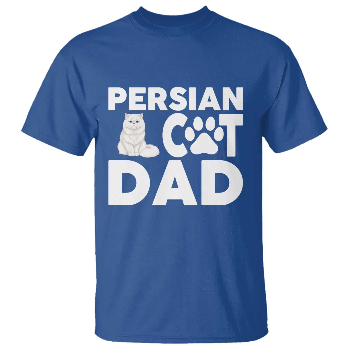 Proud Persian Cat Dad T Shirt Funny Fluffy Cat Lover Gift