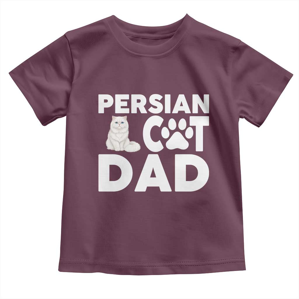 Proud Persian Cat Dad Toddler T Shirt Funny Fluffy Cat Lover Gift