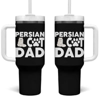 Proud Persian Cat Dad Tumbler With Handle Funny Fluffy Cat Lover Gift