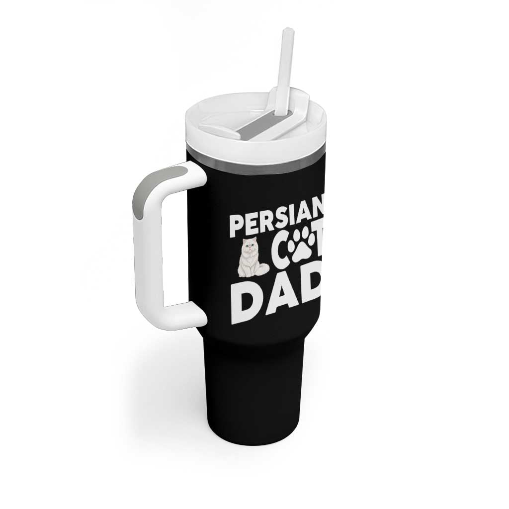 Proud Persian Cat Dad Tumbler With Handle Funny Fluffy Cat Lover Gift