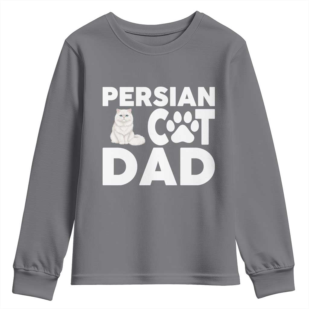 Proud Persian Cat Dad Youth Sweatshirt Funny Fluffy Cat Lover Gift
