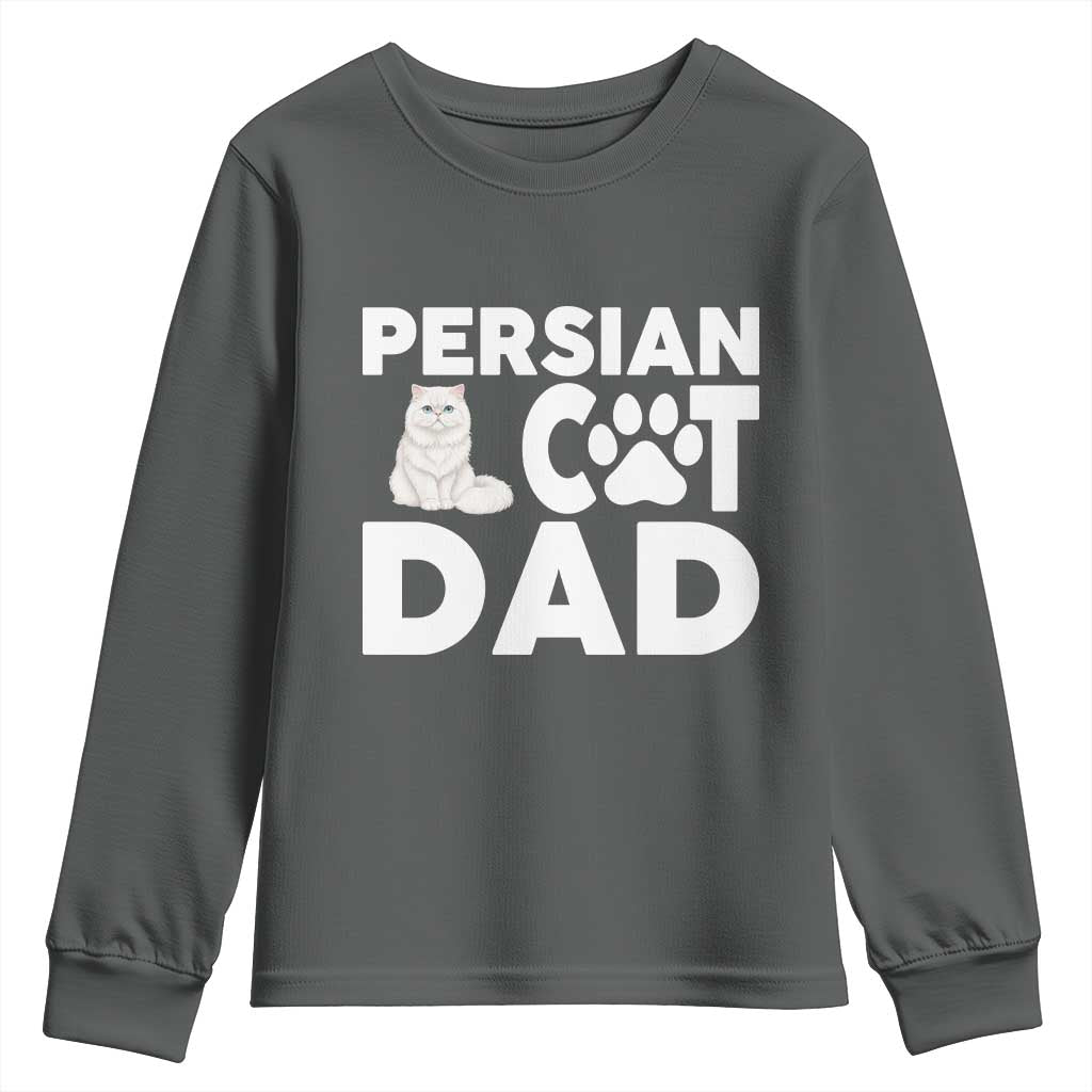 Proud Persian Cat Dad Youth Sweatshirt Funny Fluffy Cat Lover Gift