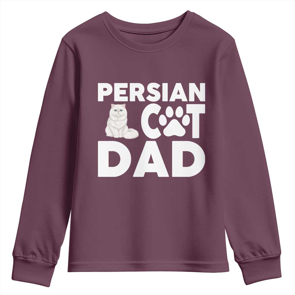 Proud Persian Cat Dad Youth Sweatshirt Funny Fluffy Cat Lover Gift
