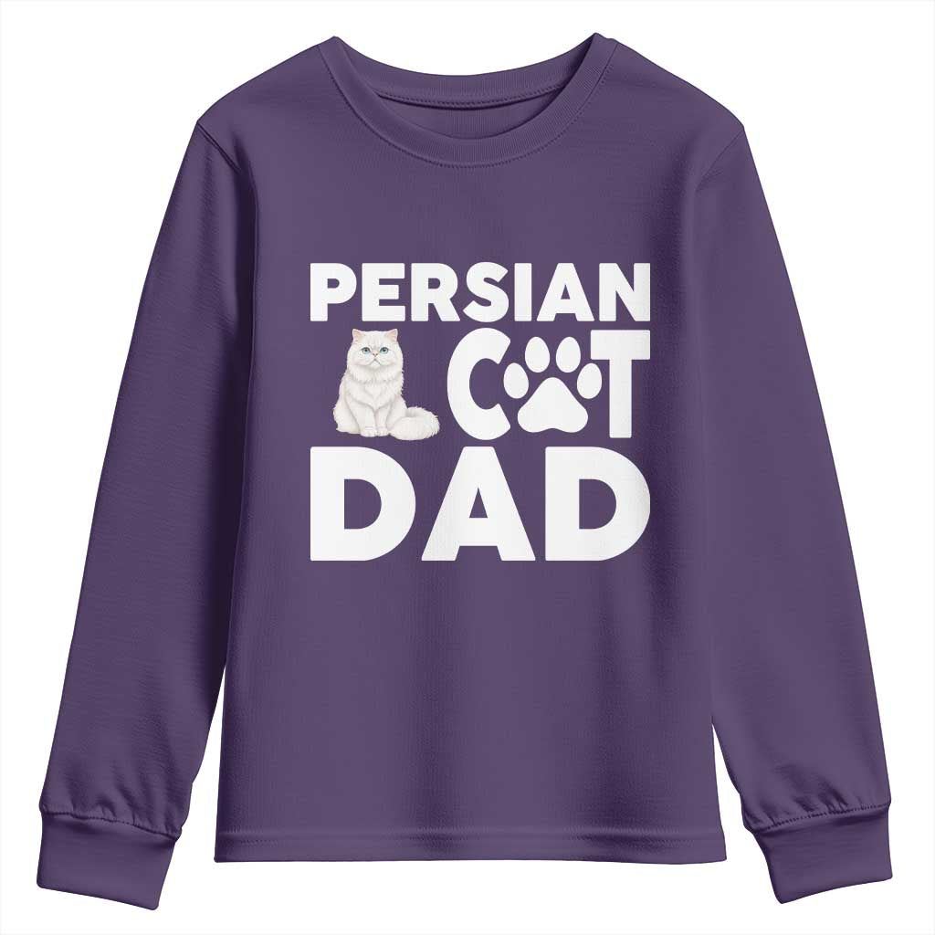 Proud Persian Cat Dad Youth Sweatshirt Funny Fluffy Cat Lover Gift