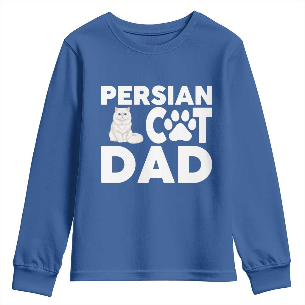 Proud Persian Cat Dad Youth Sweatshirt Funny Fluffy Cat Lover Gift