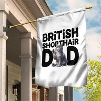 Proud British Shorthair Dad Garden Flag Cute Cat Fathers Day Gift