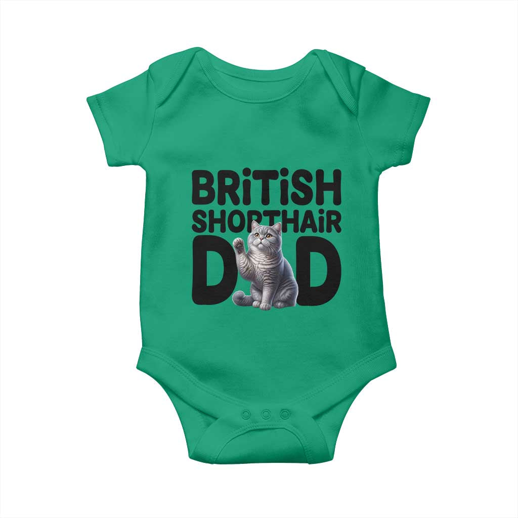 Proud British Shorthair Dad Baby Onesie Cute Cat Fathers Day Gift