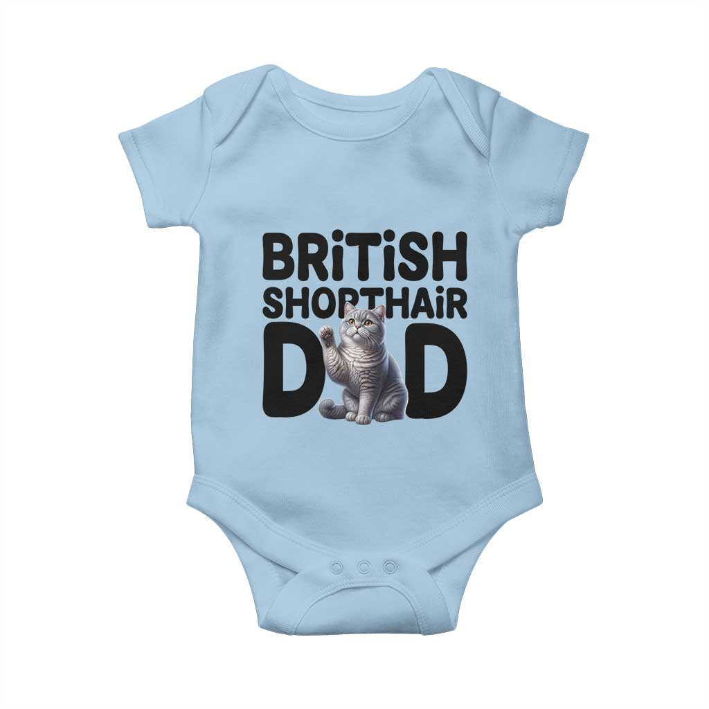 Proud British Shorthair Dad Baby Onesie Cute Cat Fathers Day Gift