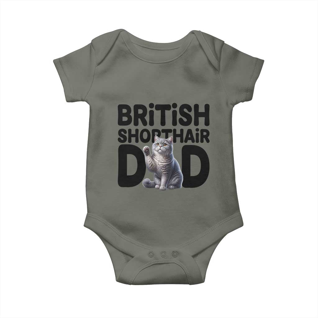 Proud British Shorthair Dad Baby Onesie Cute Cat Fathers Day Gift