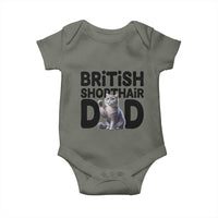 Proud British Shorthair Dad Baby Onesie Cute Cat Fathers Day Gift