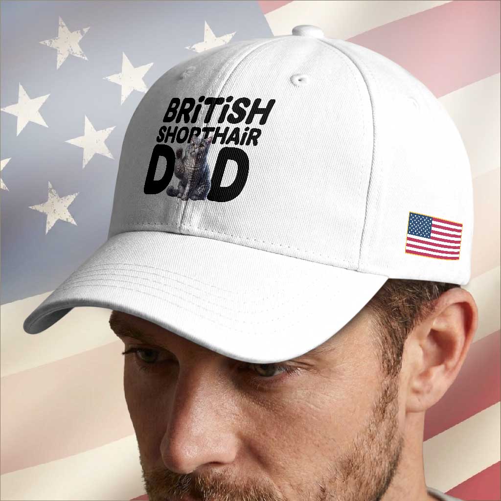 Proud British Shorthair Dad Baseball Cap Cute Cat Fathers Day Gift