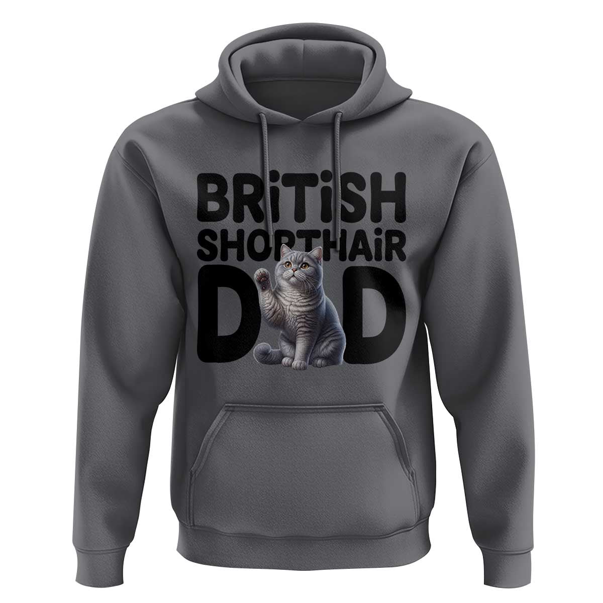 Proud British Shorthair Dad Hoodie Cute Cat Fathers Day Gift