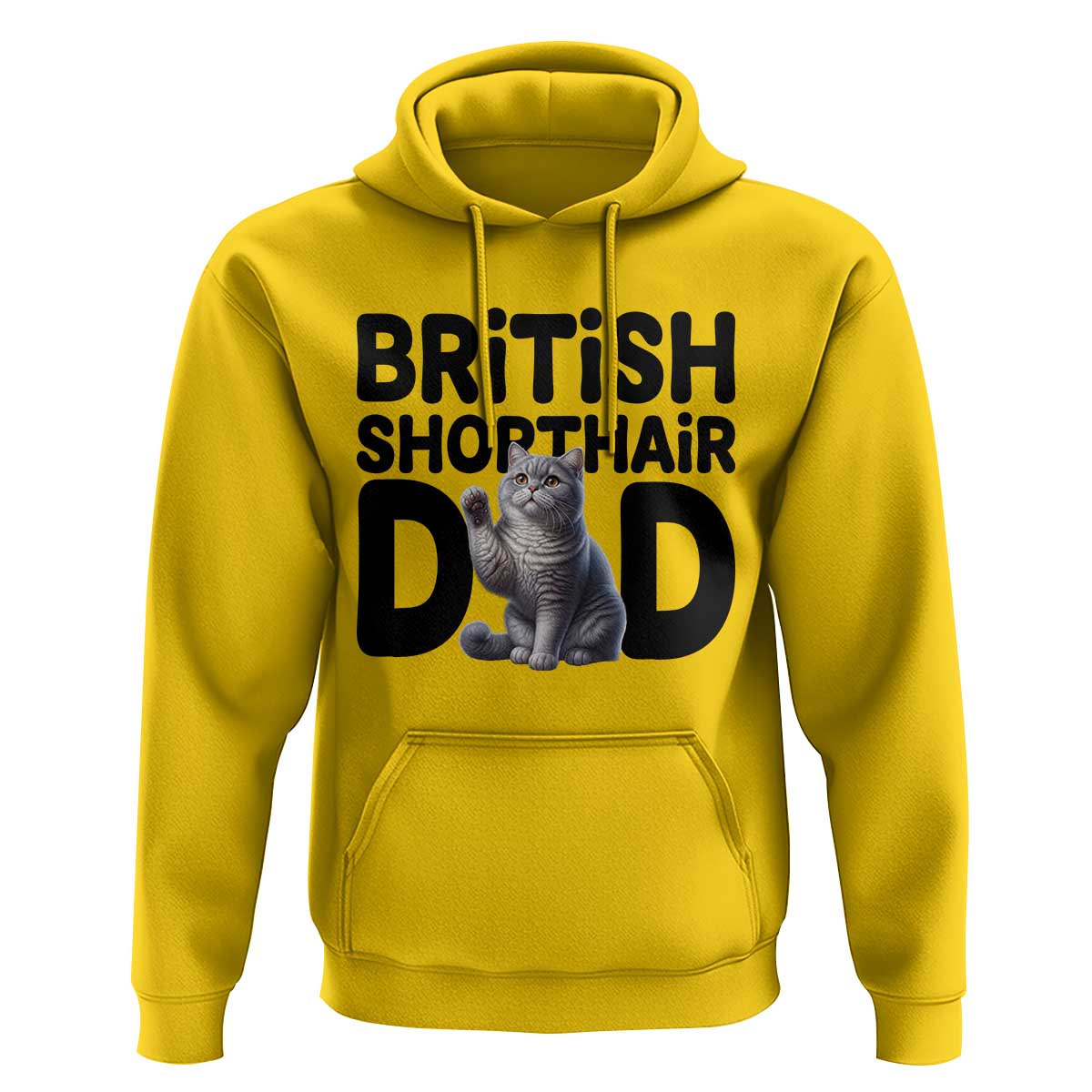 Proud British Shorthair Dad Hoodie Cute Cat Fathers Day Gift