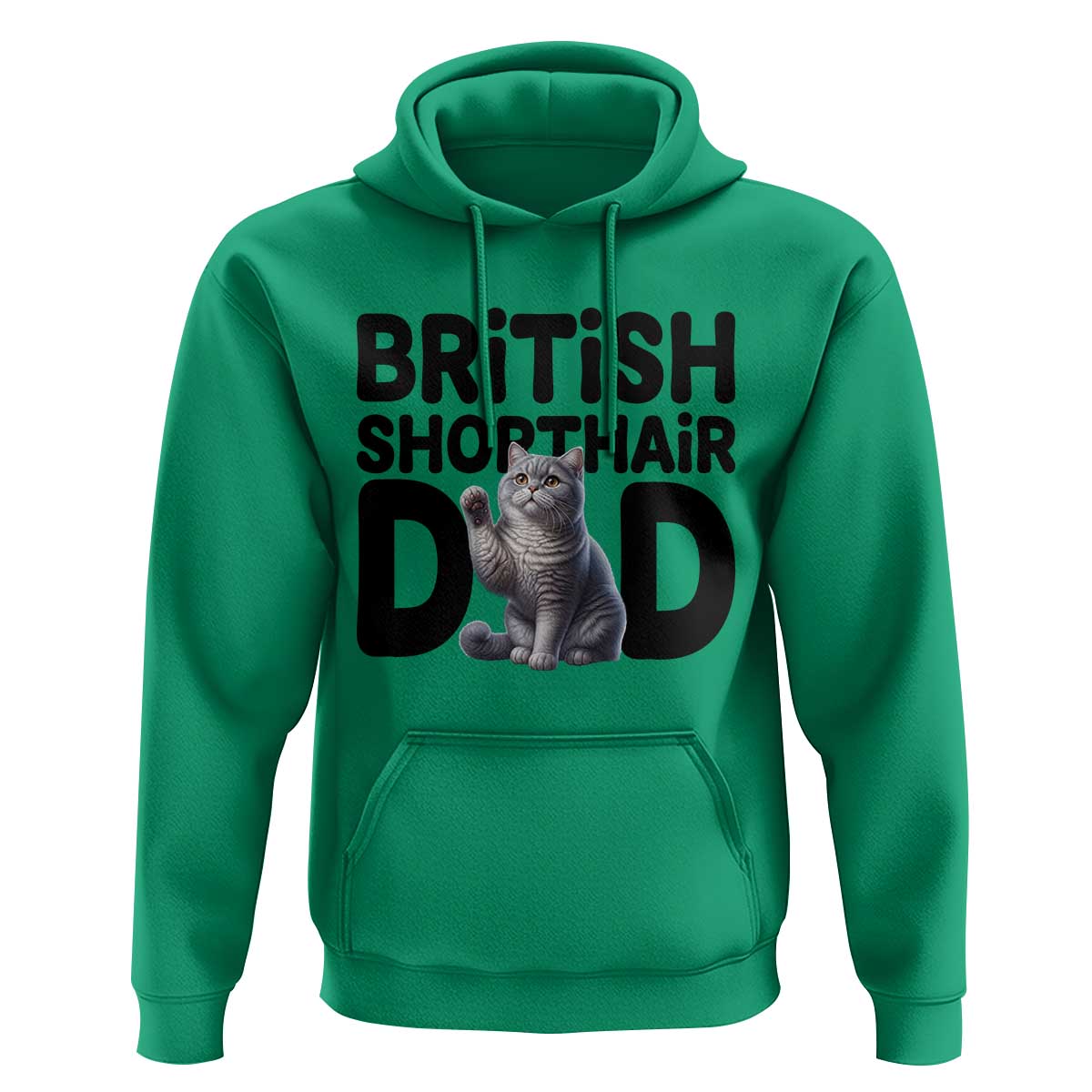 Proud British Shorthair Dad Hoodie Cute Cat Fathers Day Gift