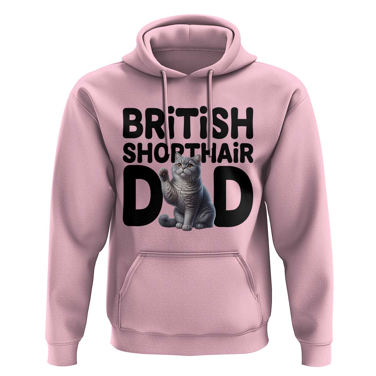 Proud British Shorthair Dad Hoodie Cute Cat Fathers Day Gift
